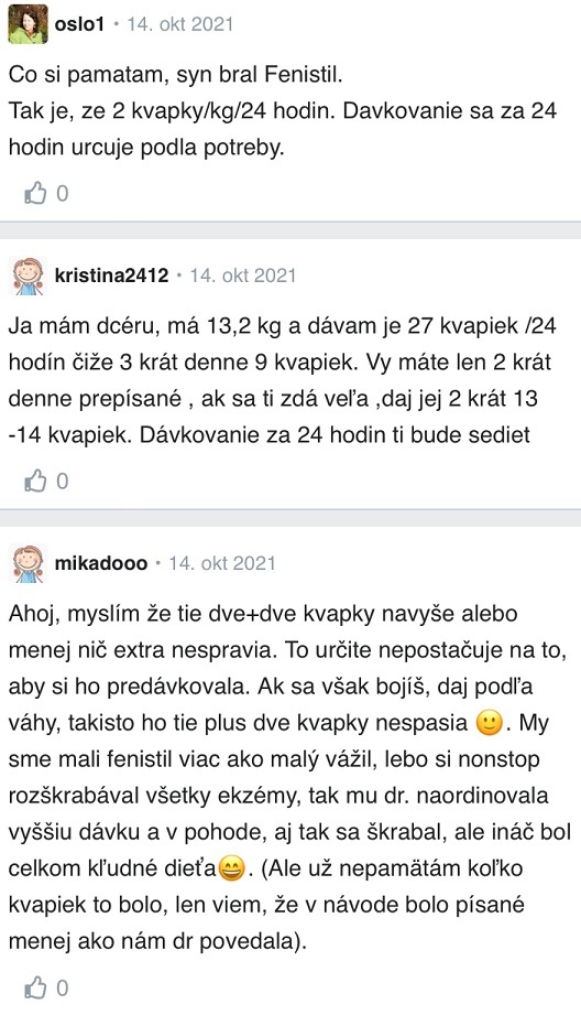 Sú Fenistil kvapky pre bábätká bezpečné? skúsenosti Modrykonik