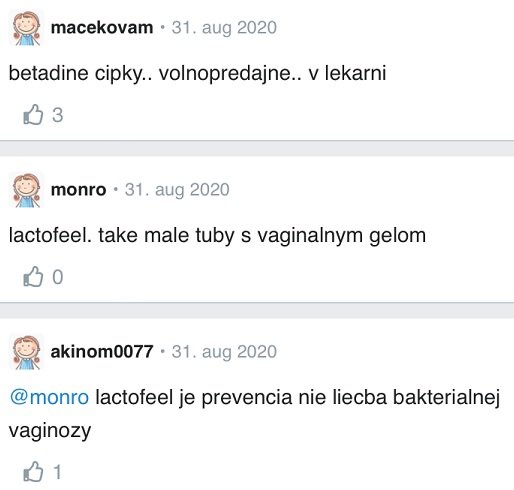 Bakteriálna vaginóza skúsenosti Modrykonik