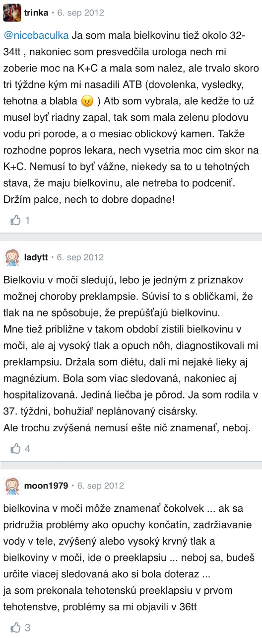 Bielkovina v moči v tehotenstve – čo hrozí? skúsenosti Modrykonik